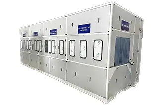 conveyor type ahu filter cleaning machine