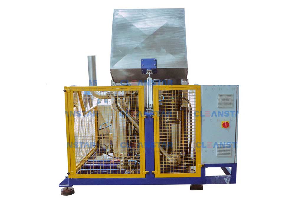 back view of rotary type ahu filter cleaning machine