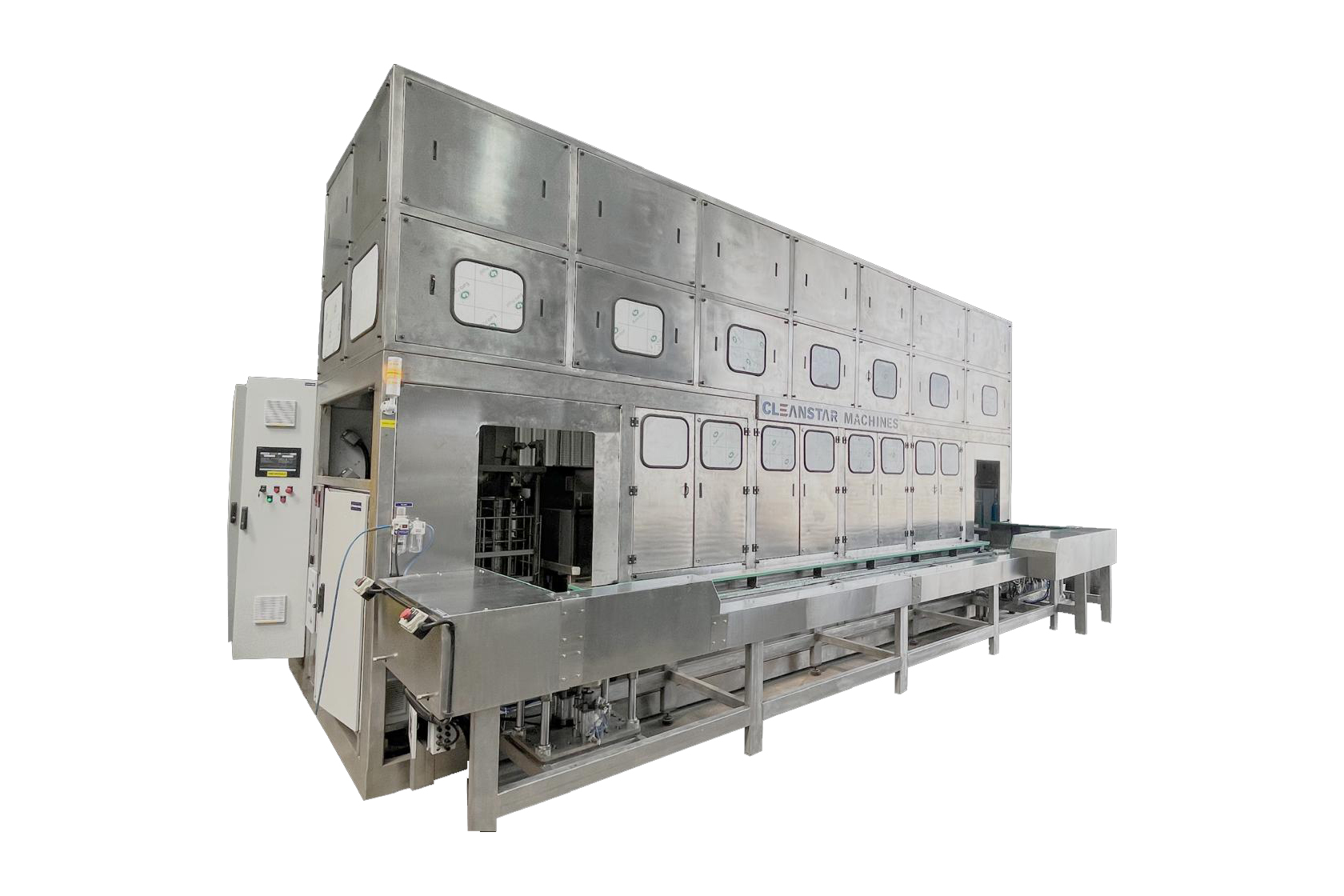Eco-friendly industrial parts cleaning equipment with water-based cleaning technology.