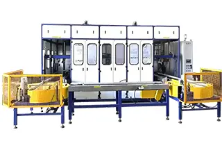 Stainless steel industrial parts cleaning equipment for corrosion-resistant cleaning.