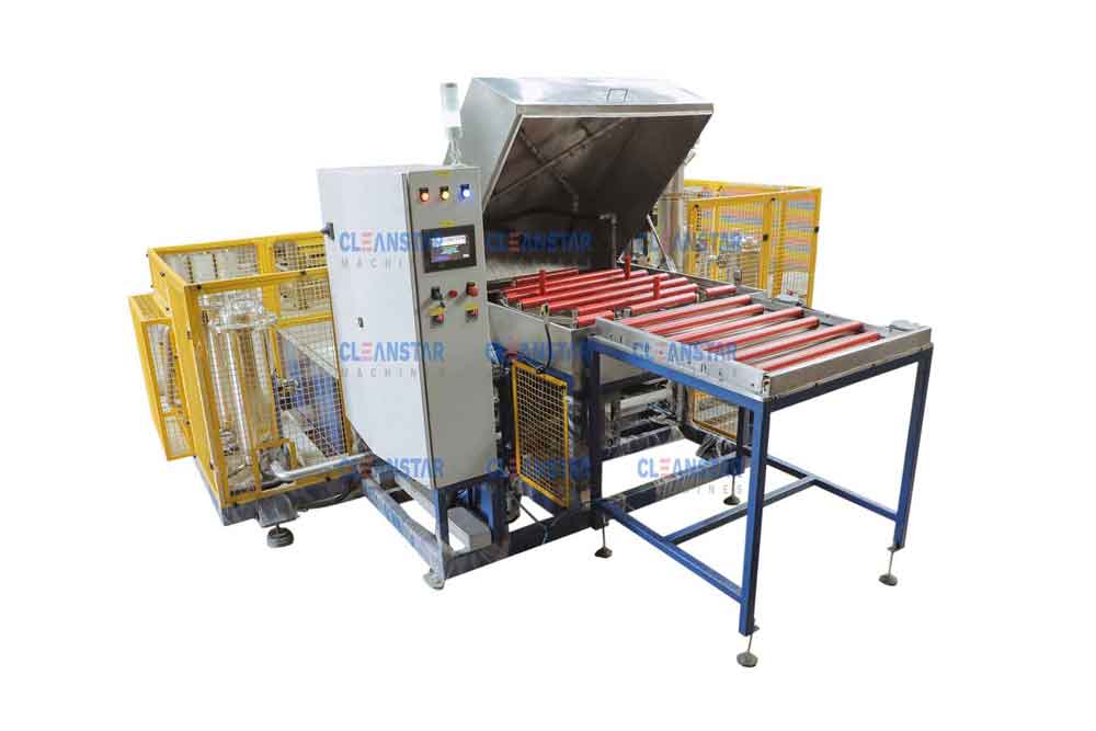 Industrial-grade component cleaning machine for aerospace and medical applications.