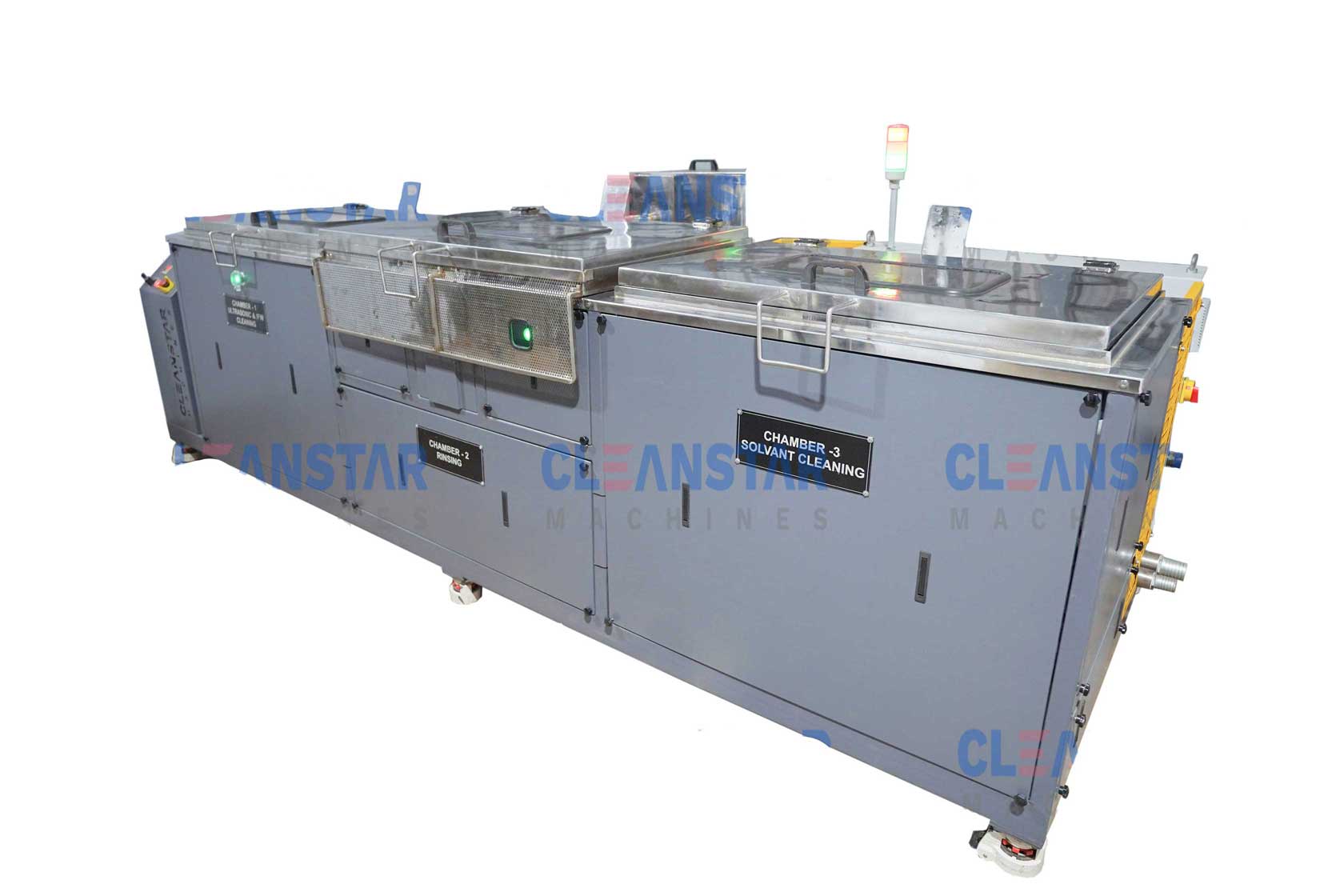 High-speed industrial parts cleaning equipment for maintaining precision in manufacturing.