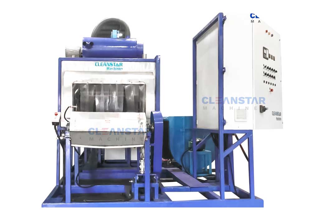 front view of conveyor parts washer