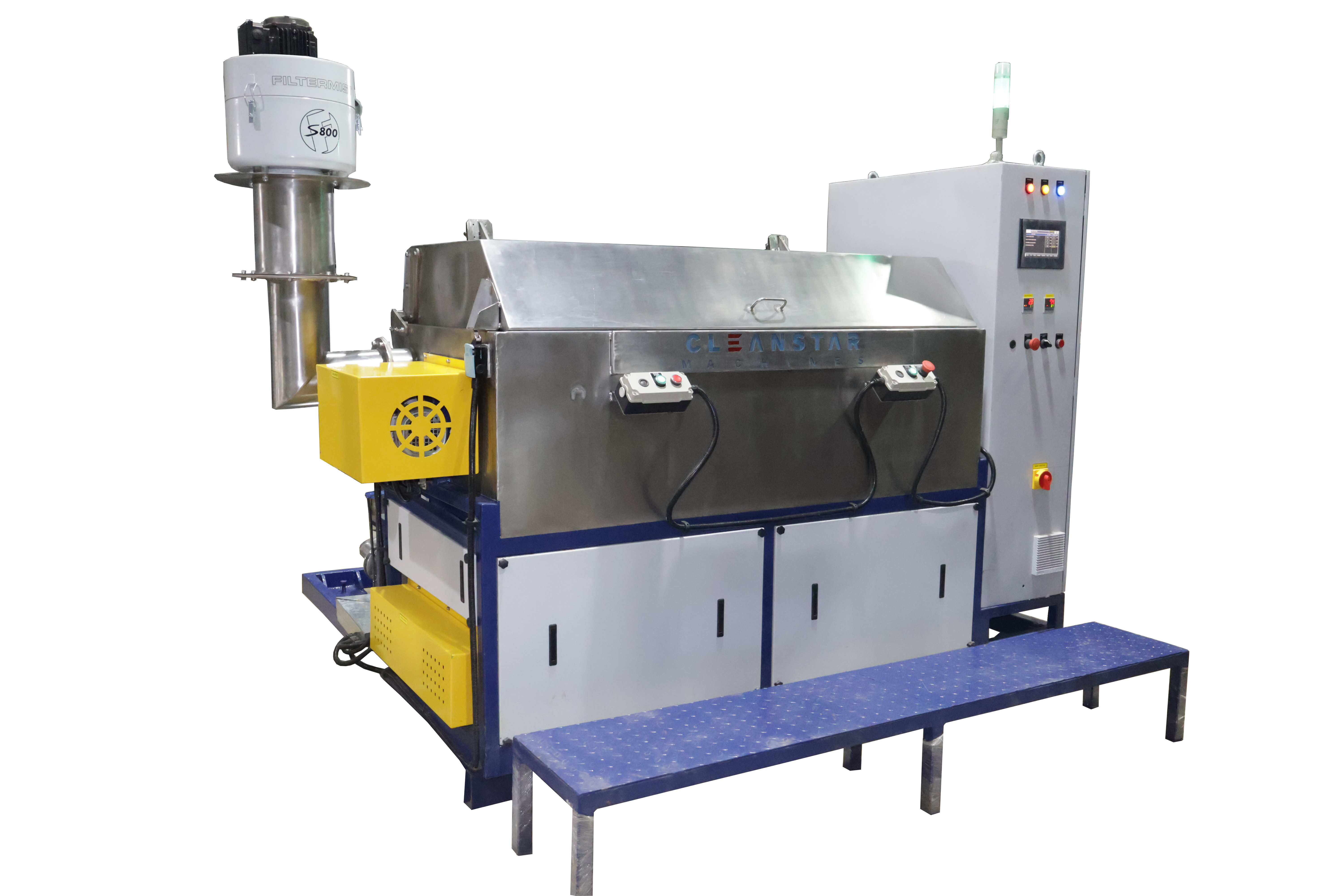 Stainless steel industrial parts cleaning equipment for corrosion-resistant cleaning.