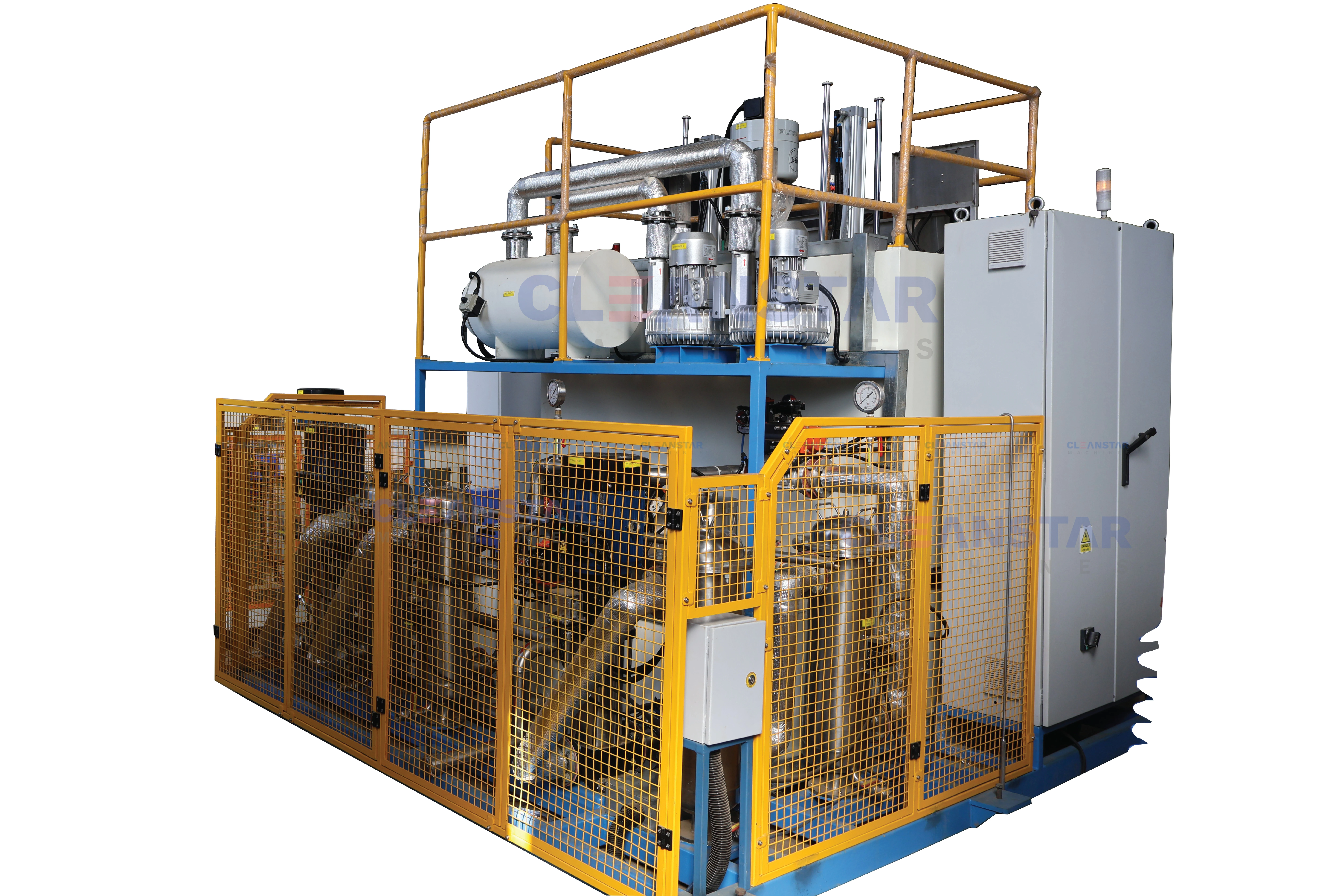 side view of front load component cleaning machine by cleanstar machines