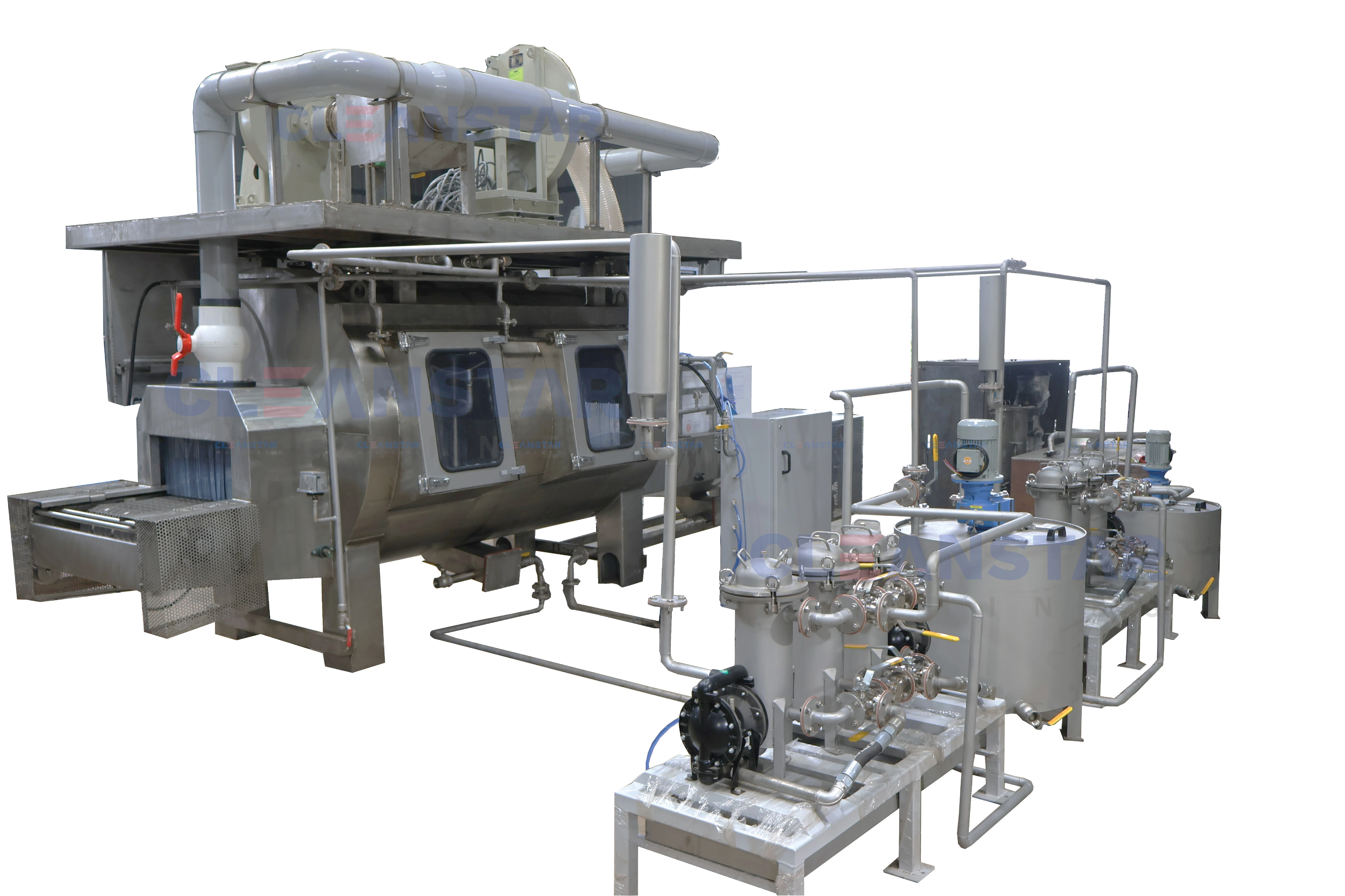 side view of industrial parts washer machine by cleanstar machines