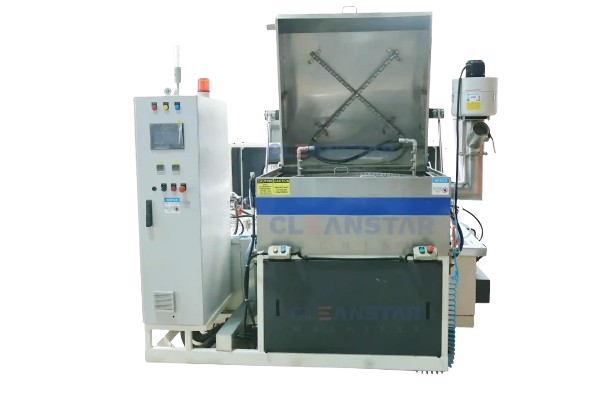 Top load industrial parts washer machine by Cleanstar Machines.